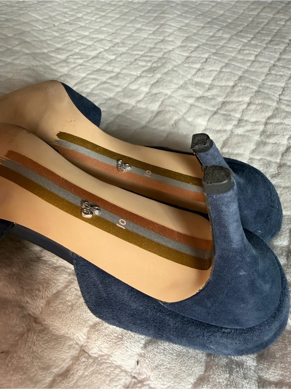 Sam Edelman Navy Suede Pointed D'Orsay Heels
